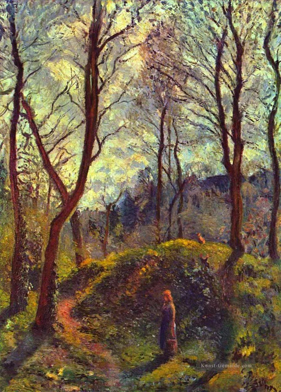 Landschaft mit großen Bäumen Camille Pissarro Ölgemälde